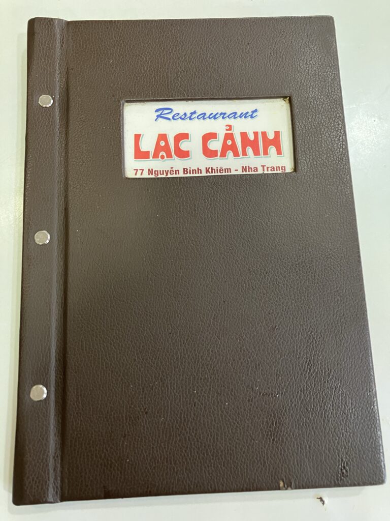 Lac Canhのメニュー1表紙
