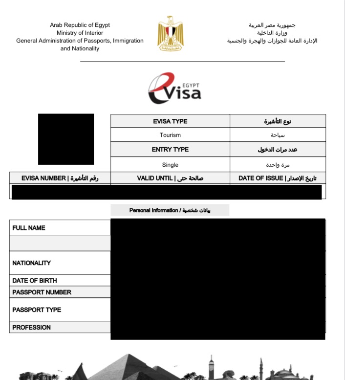 e-visa pdf