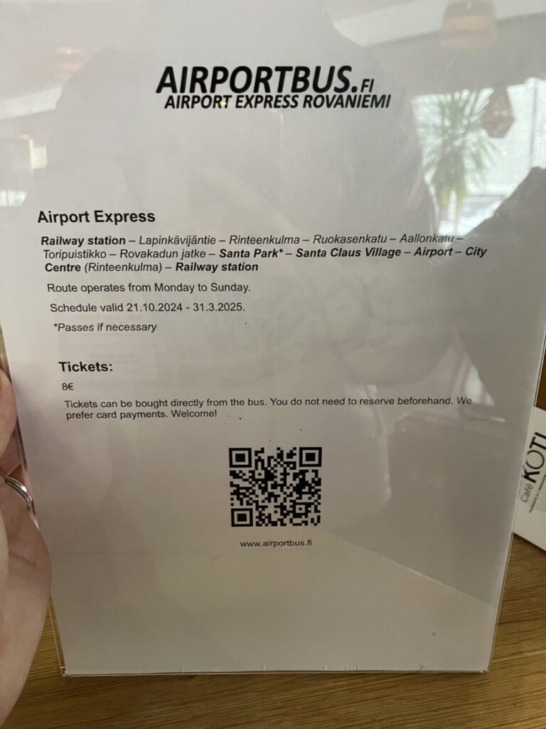 ホテルのAirport Express案内